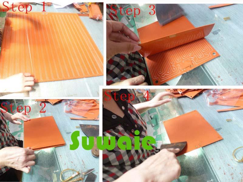 เครื่องทำถังยางซิลิโคนที่มีความยืดหยุ่นเหล็ก 200L process1 200L Flexible Steel Silicone Rubber Drum Heater process1